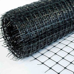 Сітка садова 30*35 пташка 1*50 метрів вольєрна огороджувальна сітка чорна СПК00016 фото